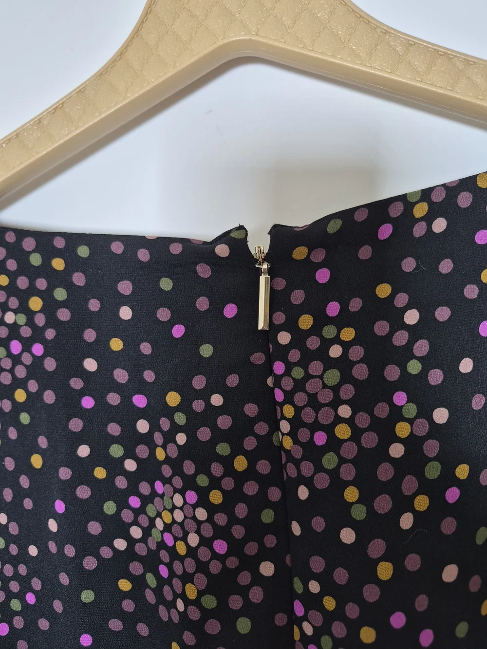 kate spade Black Pink Gold Polka Dot V-Neck Jumpsuit Size 2